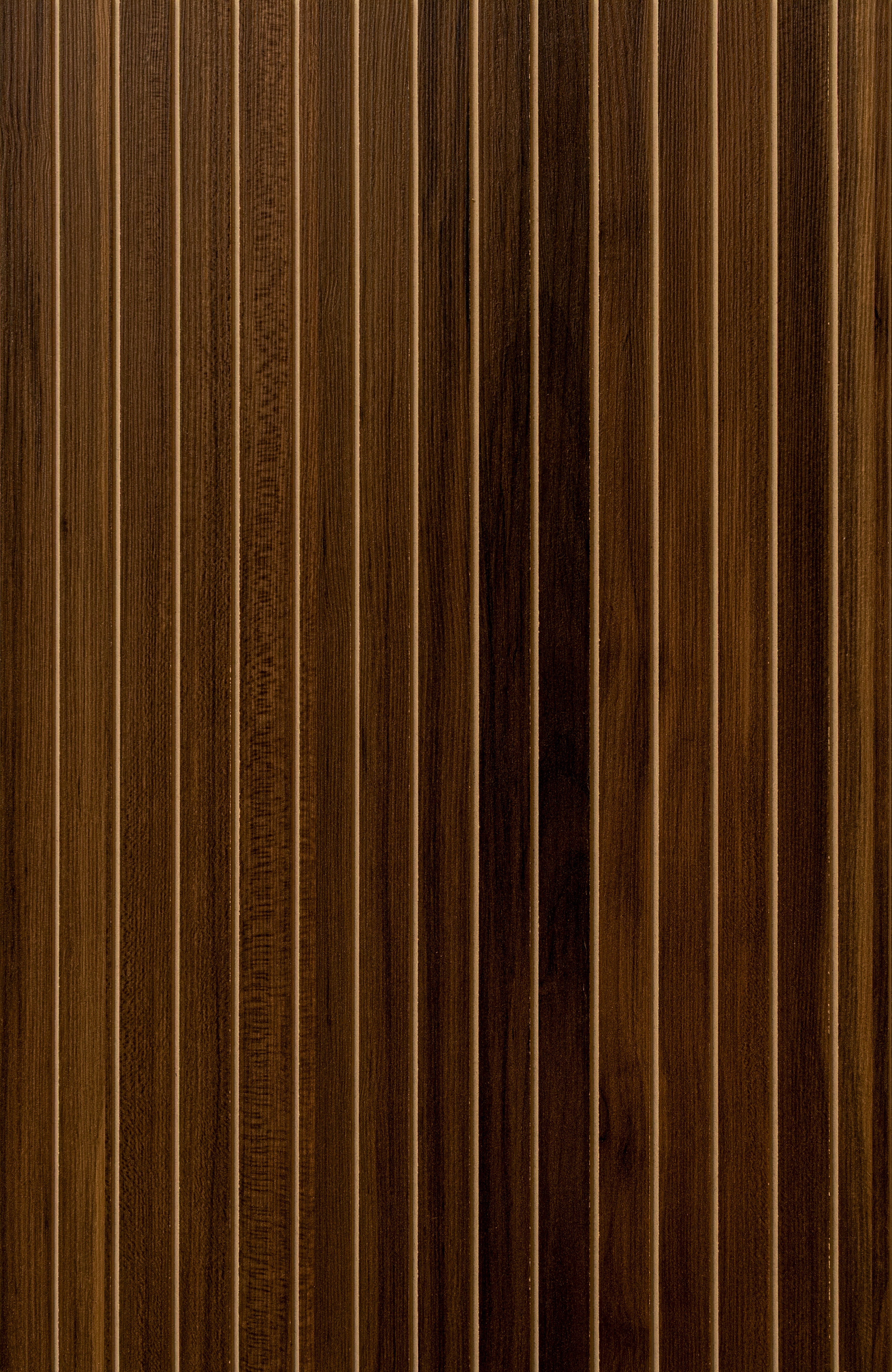 LOFT Espresso Walnut · Fine Slat — Designer Peel & Stick Wall Panel