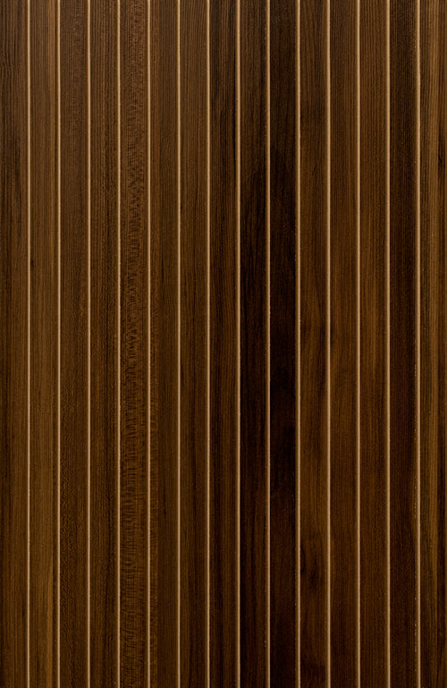 LOFT Espresso Walnut · Fine Slat — Designer Peel & Stick Wall Panel