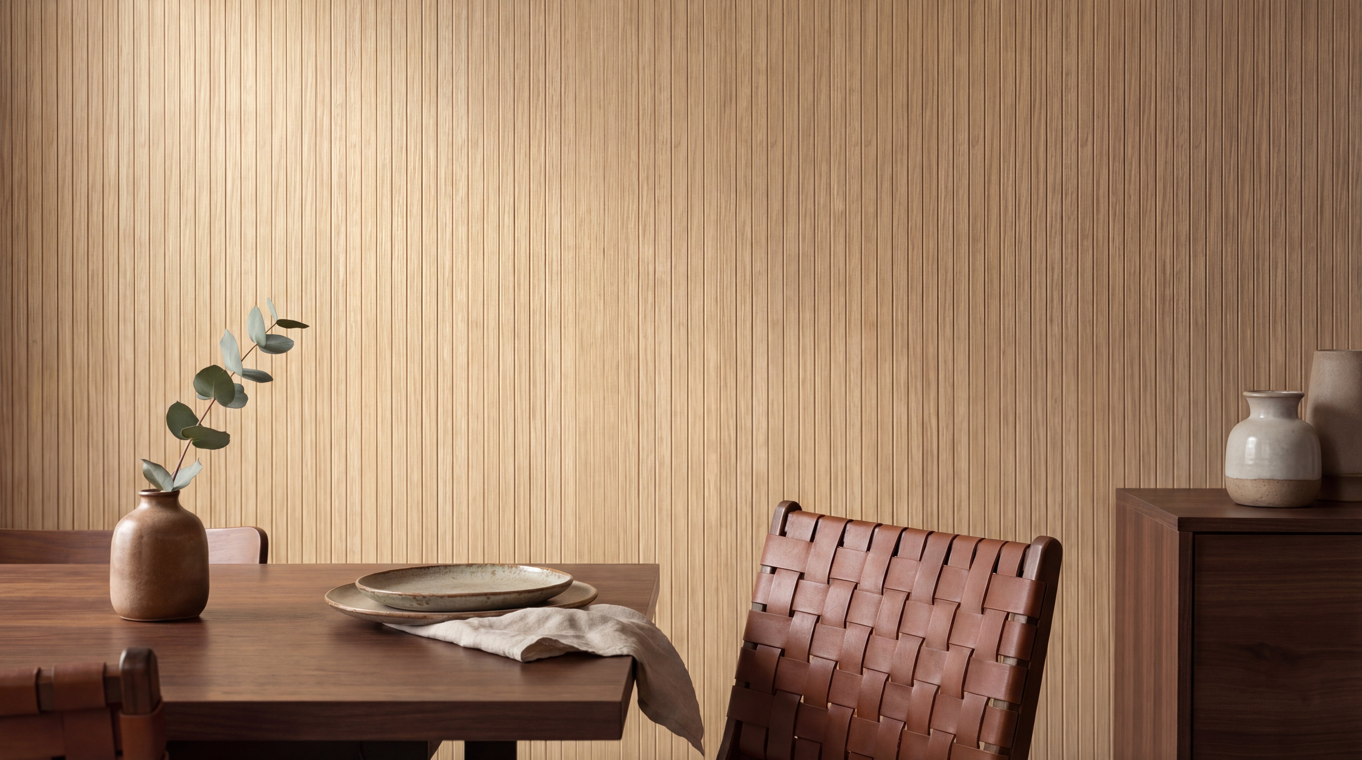 LOFT Nordic Oak · Fine Slat — Designer Peel & Stick Wall Panel