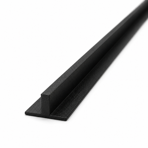 LOFT Perfil T de aluminio · Negro — Remate para panel