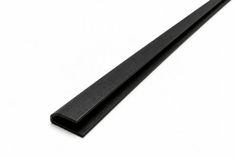 LOFT Perfil U de aluminio · Negro — Remate para panel